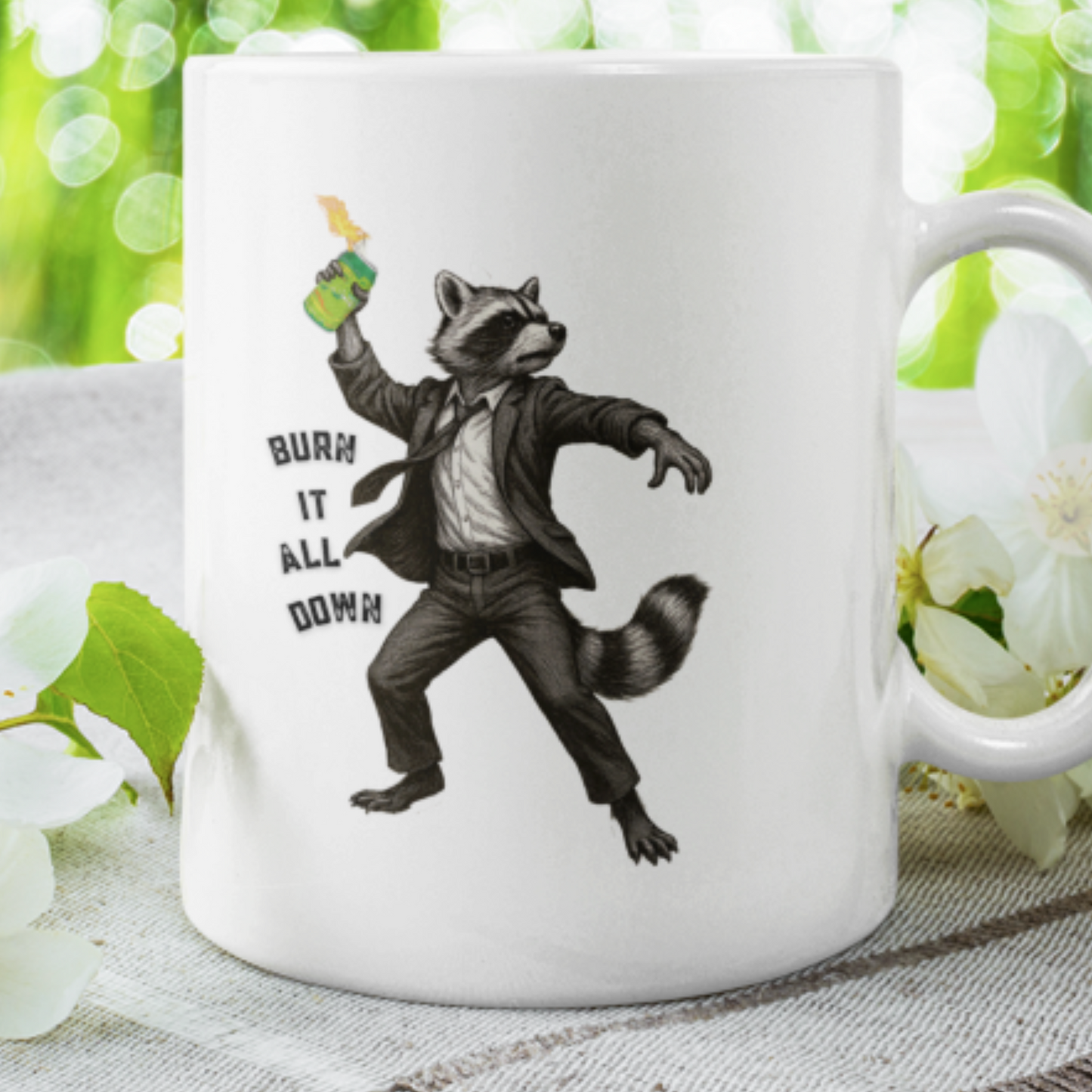 Vinyl Anarchistic Raccoon Sticker