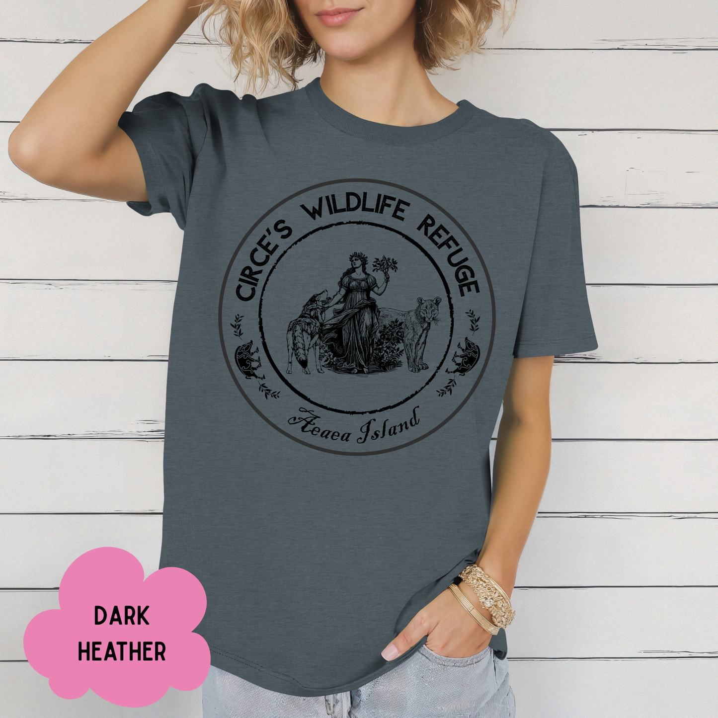 Circe's Wildlife Refuge T-Shirt, Mythological Witch Tee, Goddess of Transformation Gift