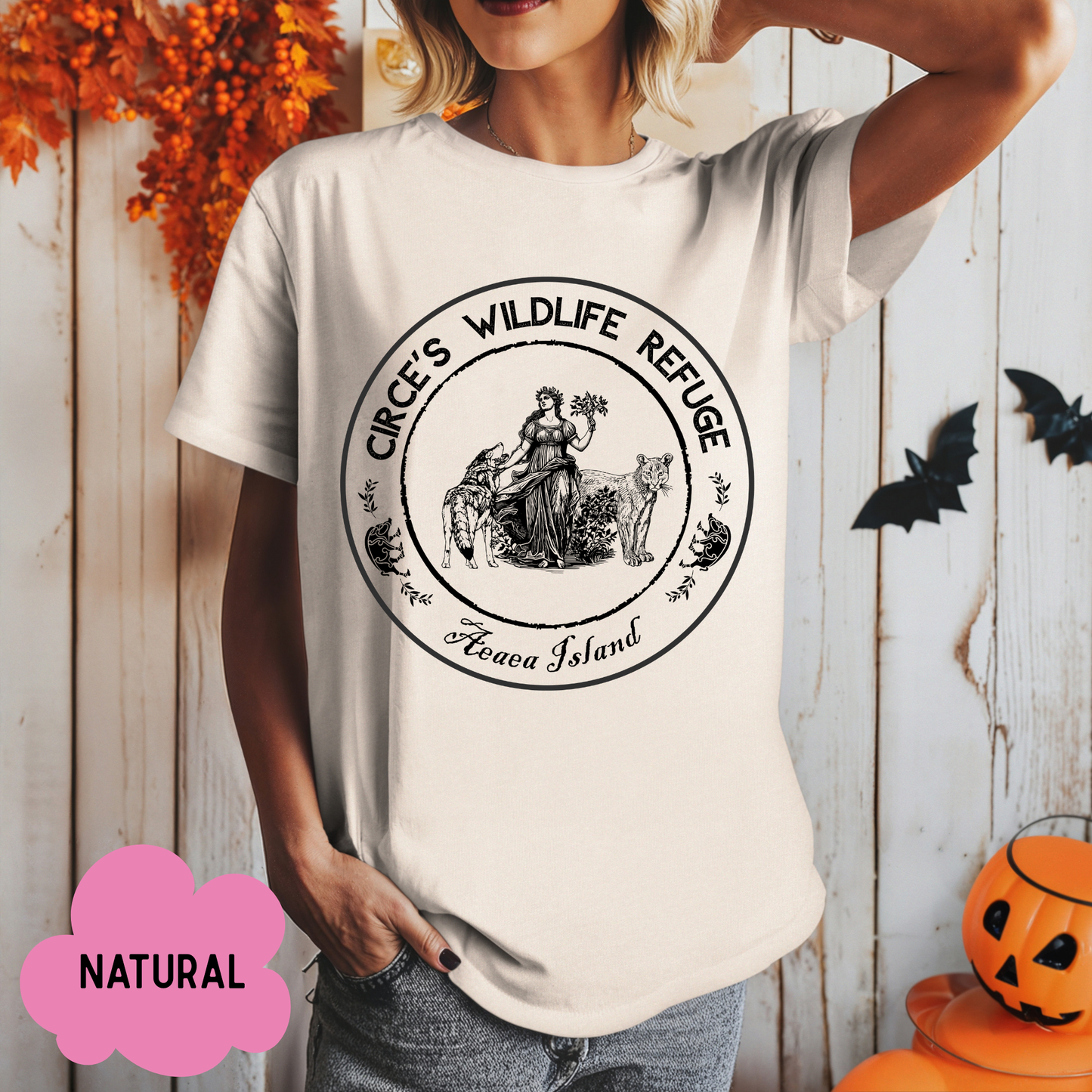 Circe's Wildlife Refuge T-Shirt, Mythological Witch Tee, Goddess of Transformation Gift