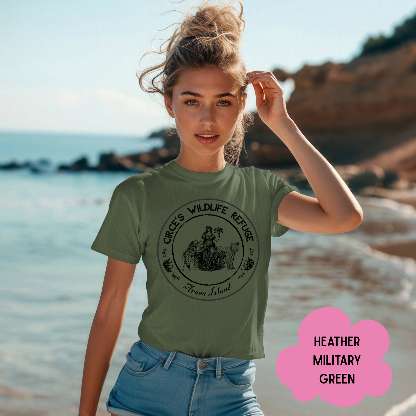 Circe's Wildlife Refuge T-Shirt, Mythological Witch Tee, Goddess of Transformation Gift