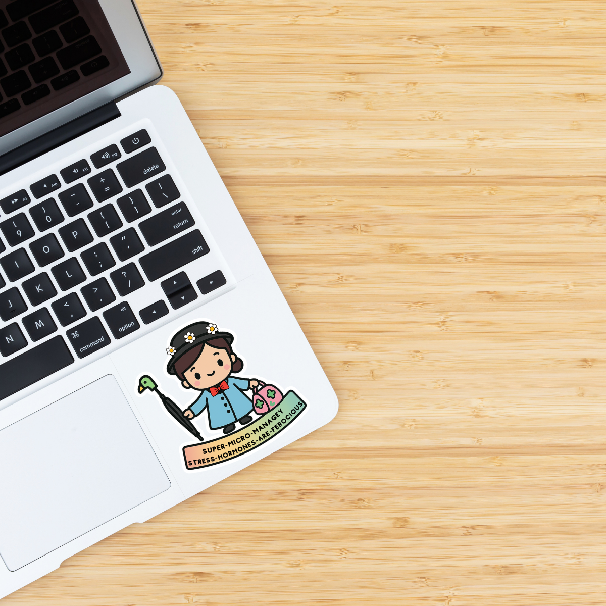 Vinyl Kawaii-esque Mary Poppins Sticker: Tiny but Fierce!